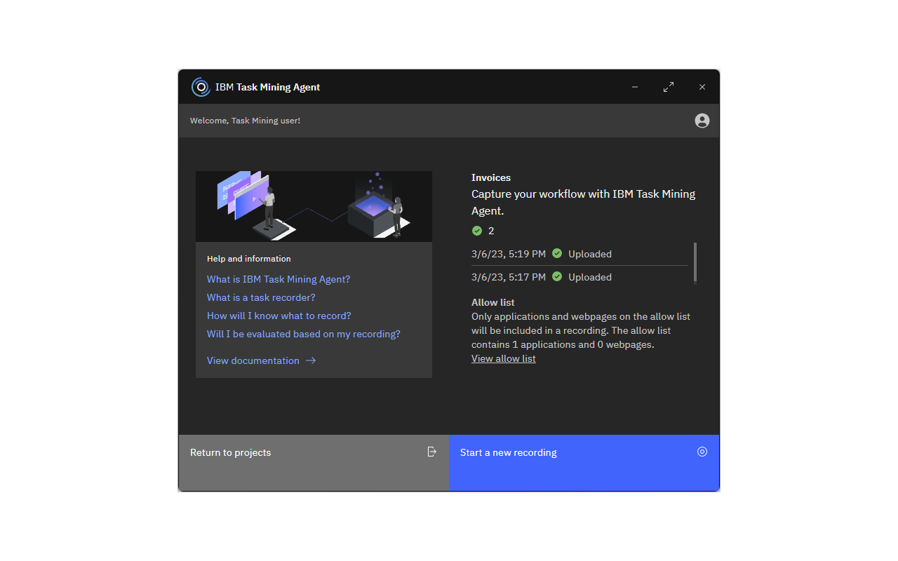 IBM Task Mining - 截图 2