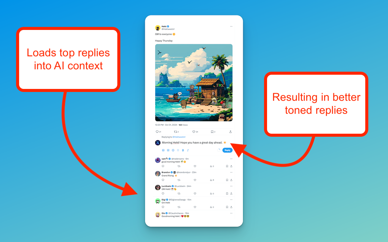 Reply Ninja | AI replies, likes, follows for 𝕏 / Twitter - 截图 4