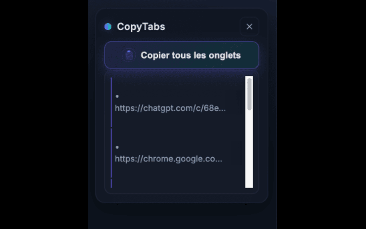 Copy Tabs URL - 截图 2