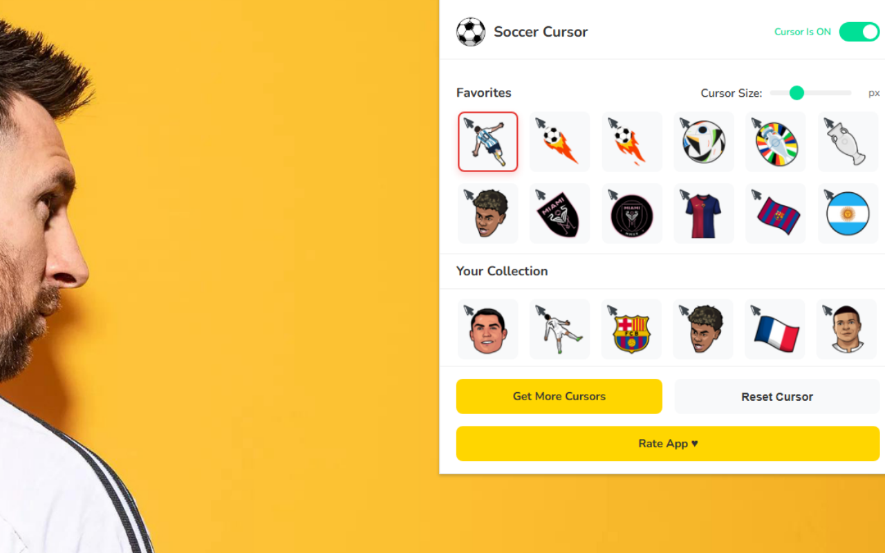 Soccer Cursor ★ Custom Cursor for Chrome™ - 截图 2