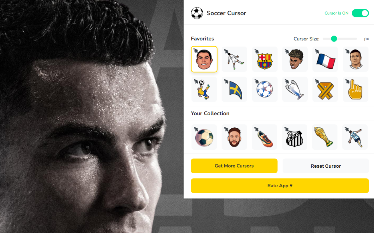 Soccer Cursor ★ Custom Cursor for Chrome™ - 截图 3