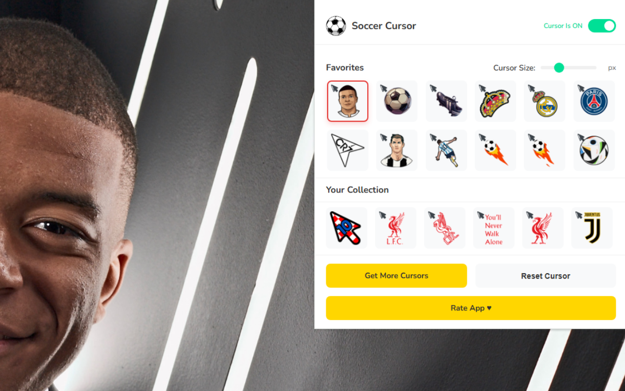 Soccer Cursor ★ Custom Cursor for Chrome™ - 截图 4