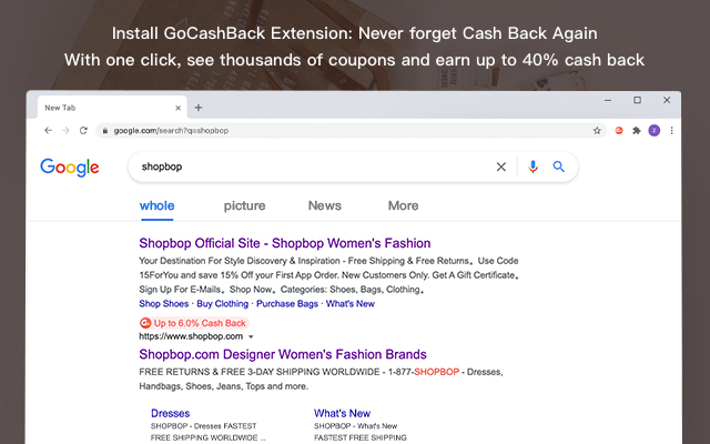 GoCashBack: Deals, Rebates, Savings Extension - 截图 2