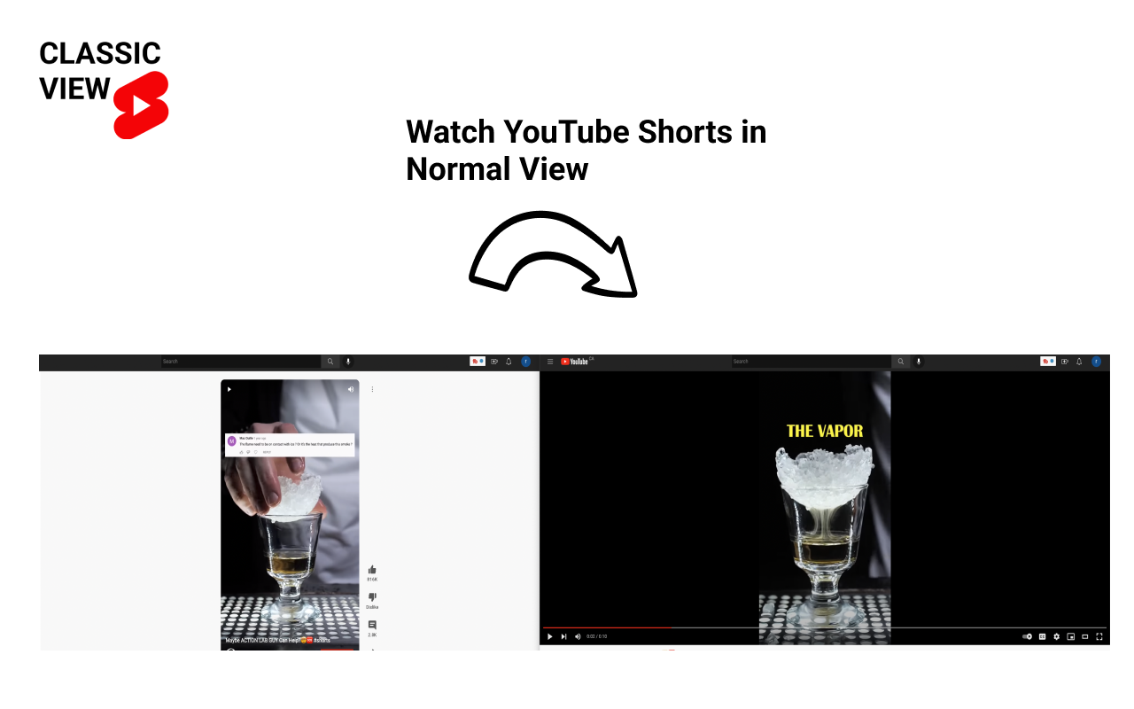 Classic View for YouTube Shorts - 截图 1