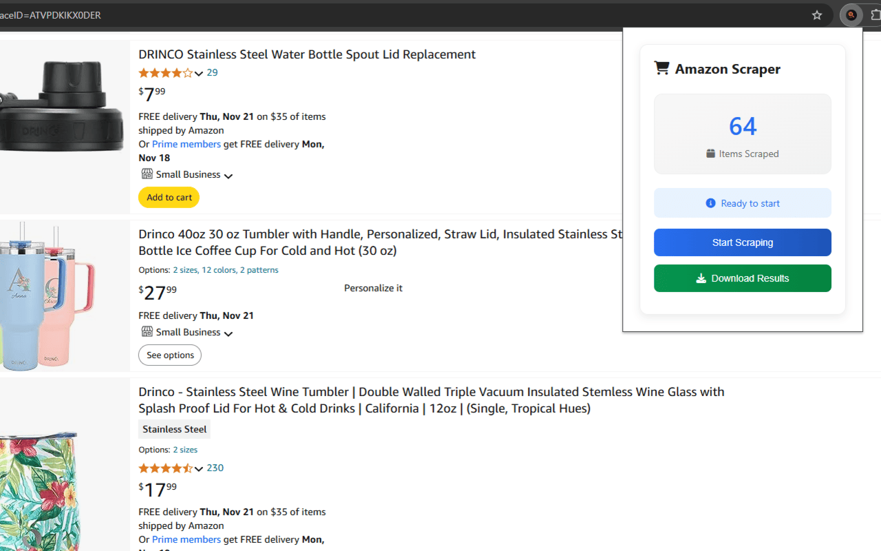 ProScan - Amazon Product Scraper - 截图 2