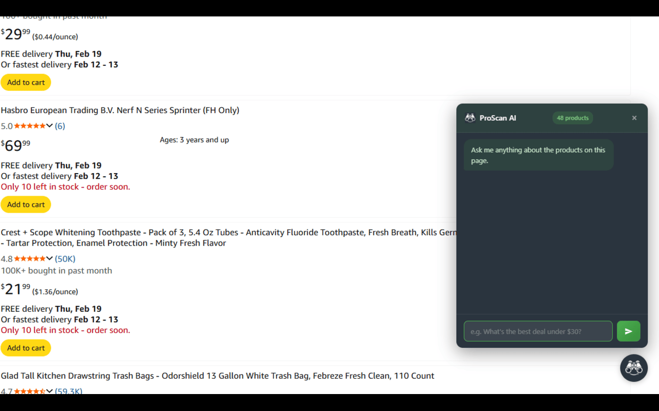 ProScan - Amazon Product Scraper - 截图 3