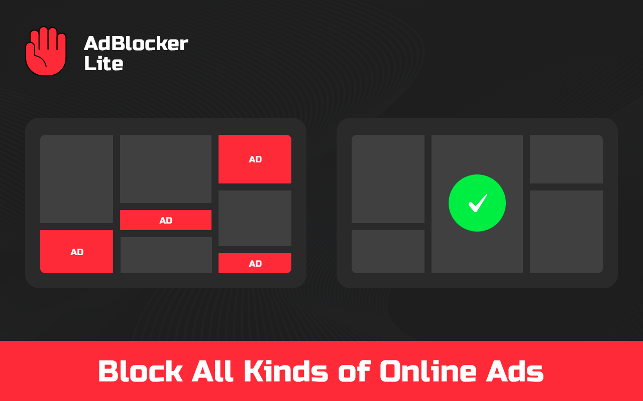 AdBlock Lite - Chrome广告拦截器 - 截图 1