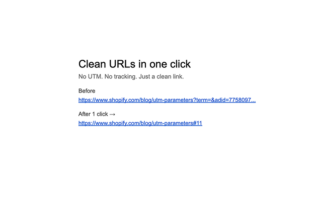Clean URL – Remove UTM & Tracking Parameters - 截图 4