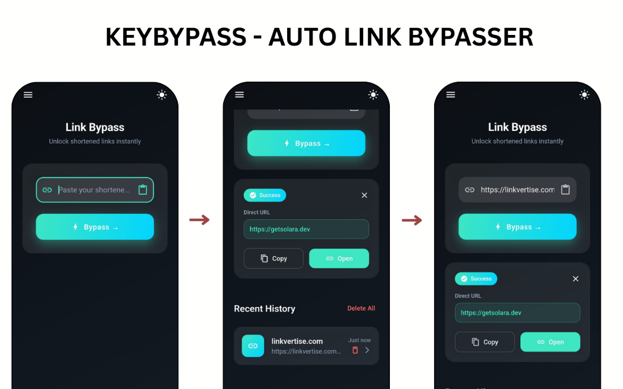 KeyBypass - Link Bypasser - 截图 1