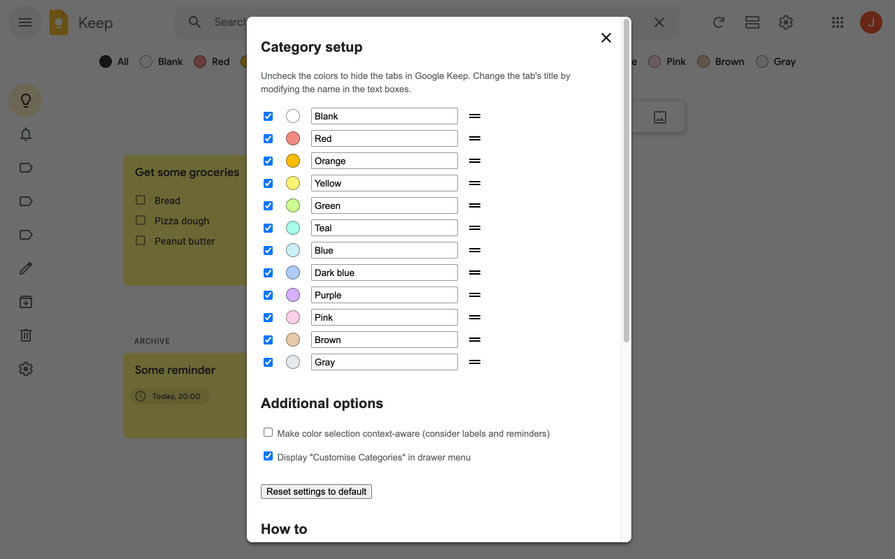 Category Tabs for Google Keep™ - 截图 3
