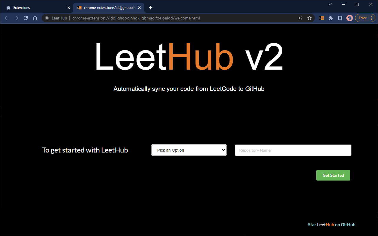 LeetHub v2 - 截图 5