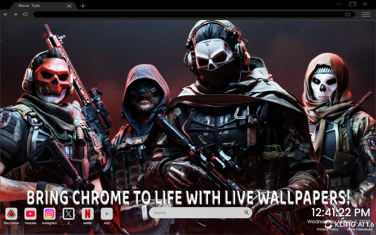 Call of Duty: Ghosts Live Wallpaper New - 截图 1