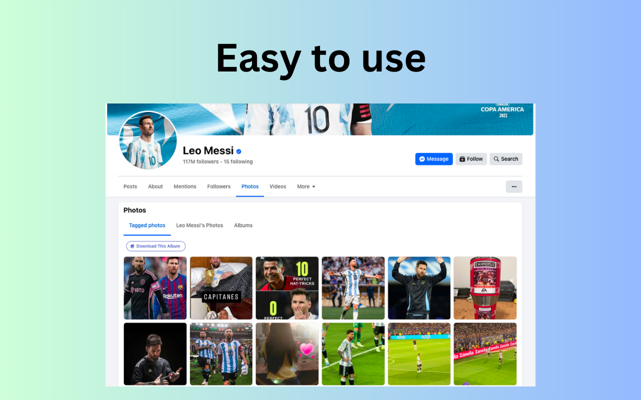 Album Downloader for FB - 截图 1