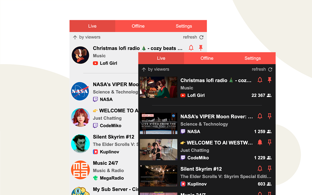 Stream Live — notifications for live streams - 截图 2
