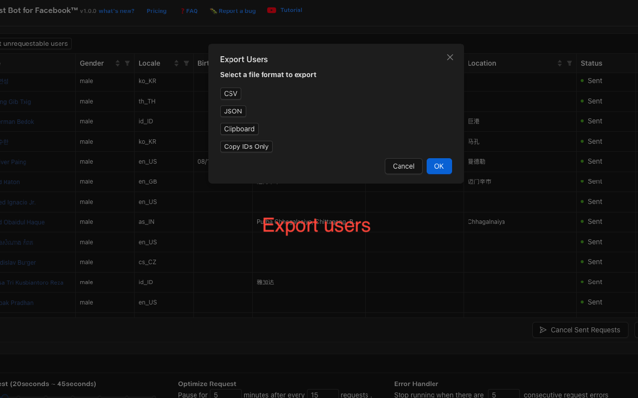 ESUIT | Friends Request Bot for Facebook™ - 截图 3