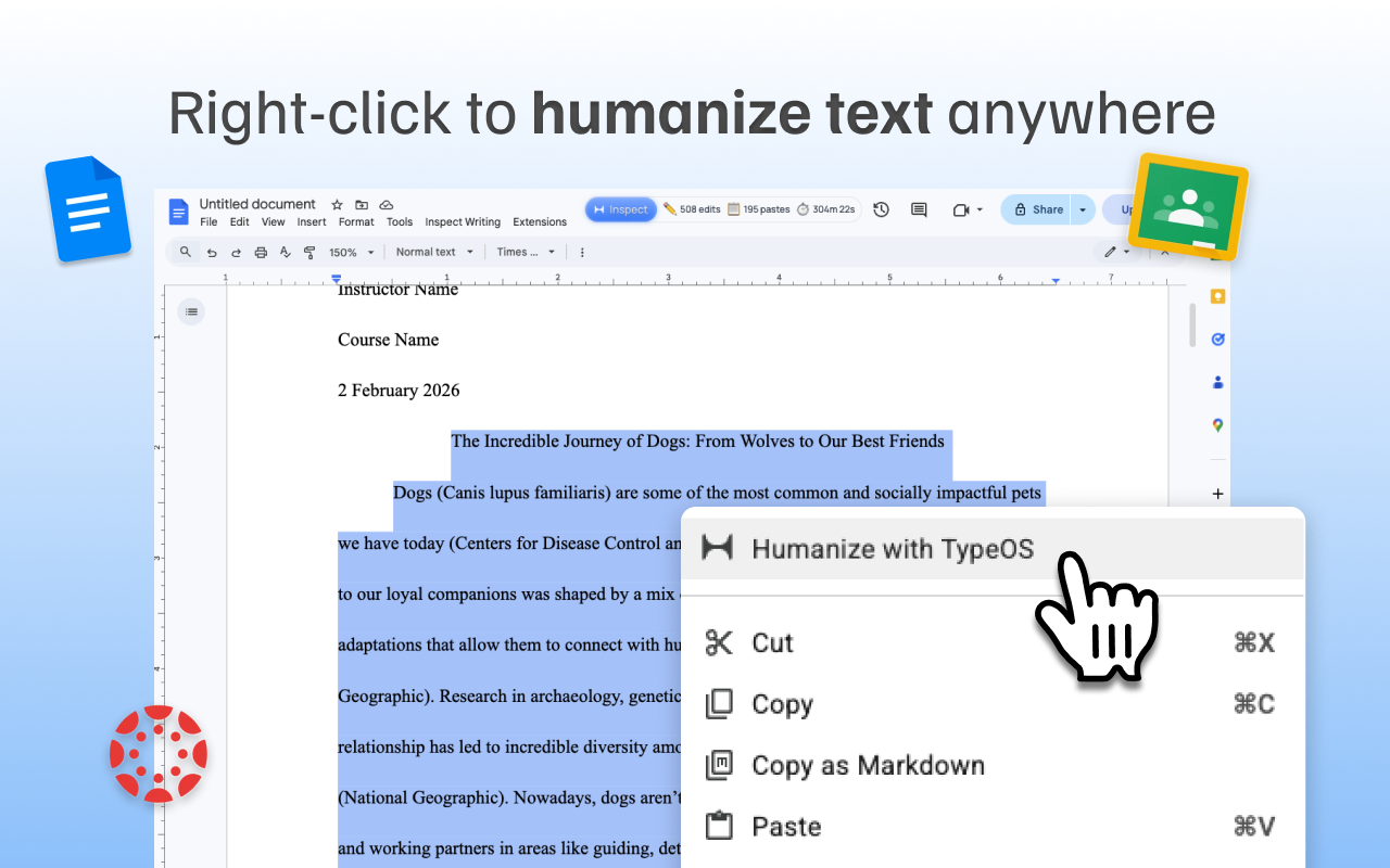 TypeOS: AI Humanizer, Research Assistant & Essay Writer for Google Docs - 截图 3