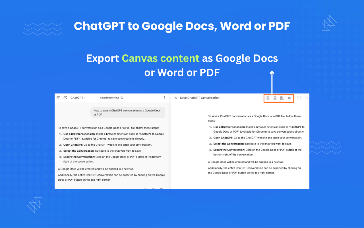 ChatGPT to Google Docs, Word or PDF - 截图 4
