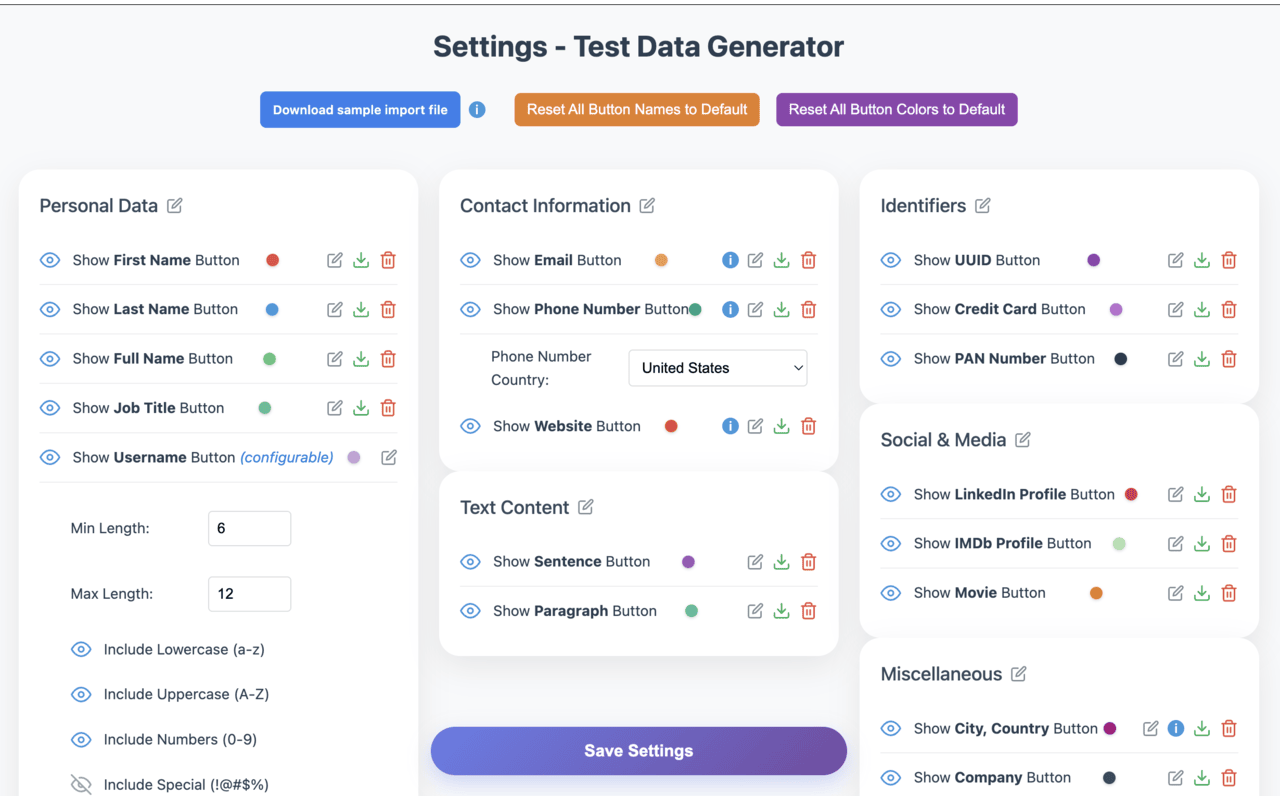 Test Data Generator - 截图 2
