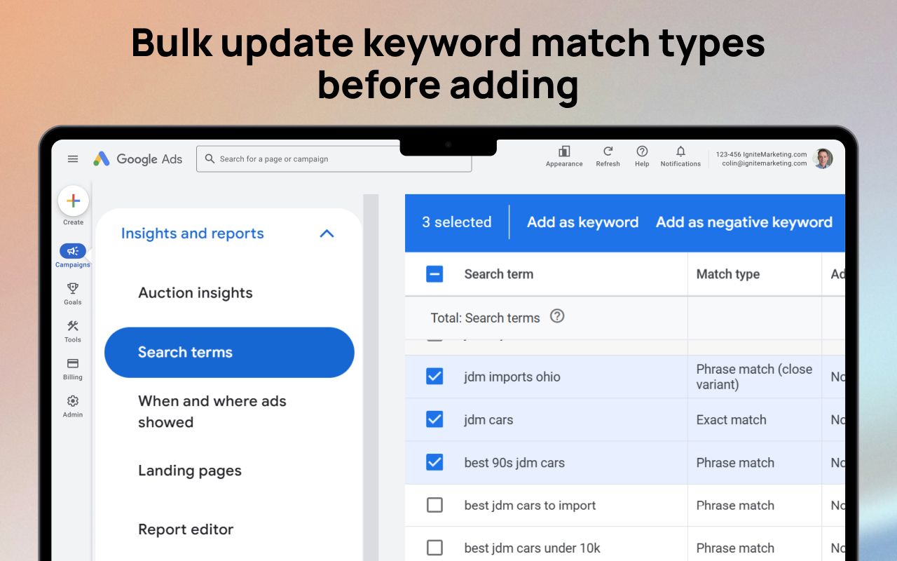 Google Ads Match Type Helper™ - 截图 1
