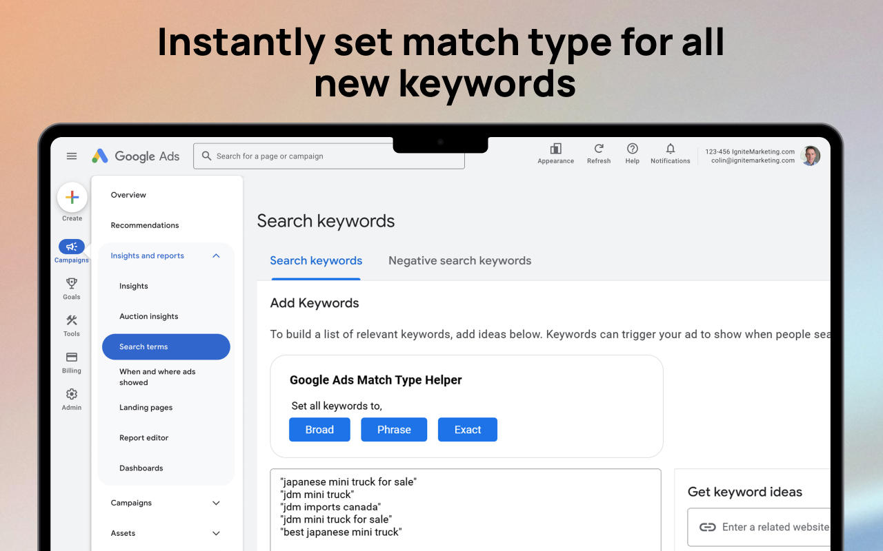 Google Ads Match Type Helper™ - 截图 2