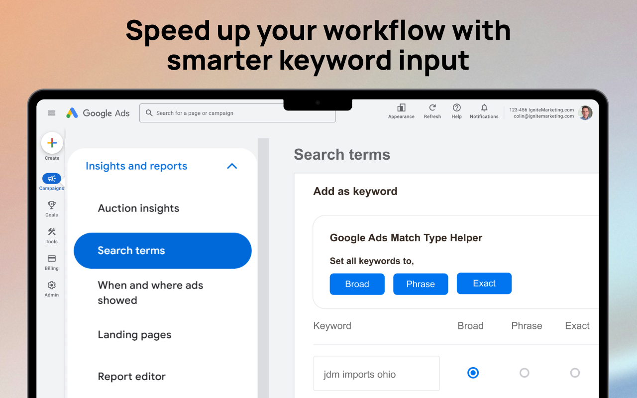 Google Ads Match Type Helper™ - 截图 3