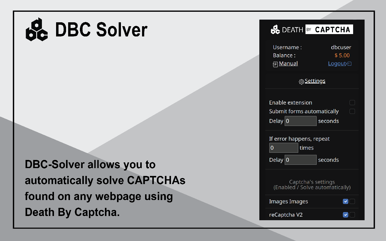 DBC Solver: Auto Recognition and Bypass - 截图 2