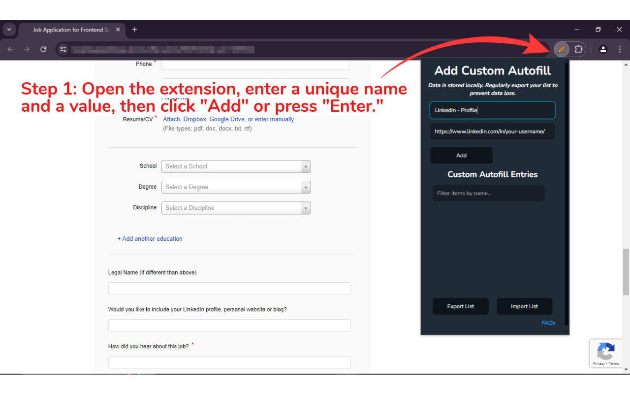 Easy Custom Autofill - 截图 2