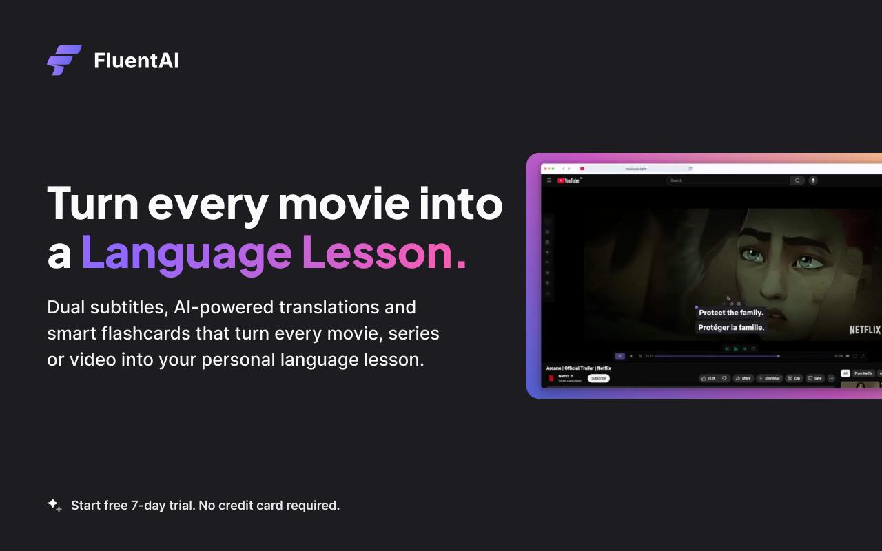 FluentAI:Netflix 等双语字幕 - 截图 2