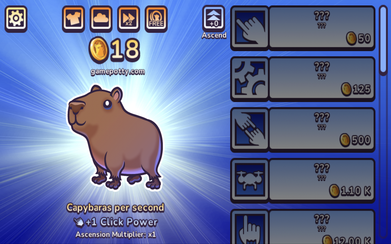 Capybara Clicker Unblocked - 截图 1