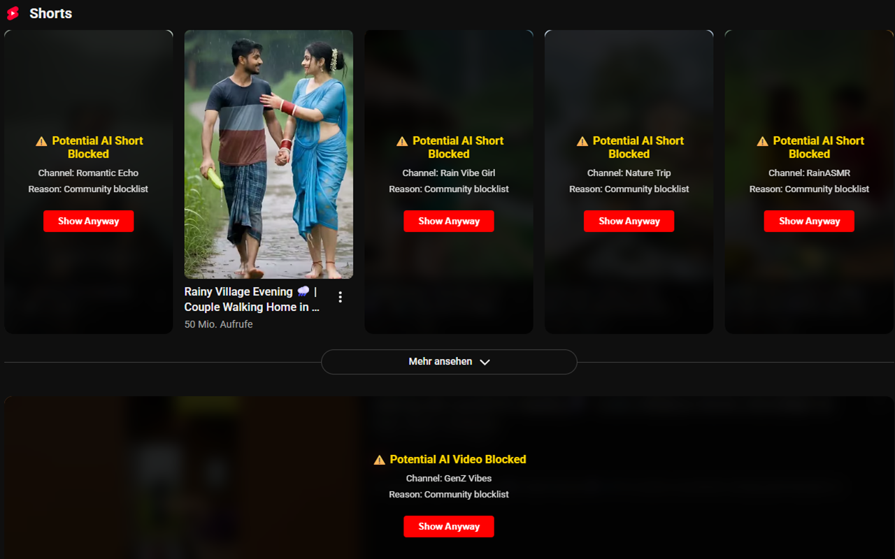 AiBlock for YouTube - 截图 1