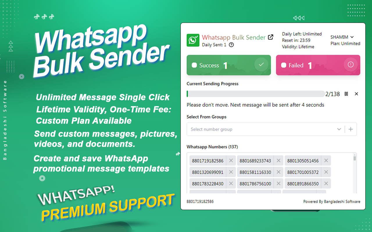 Whatsapp Bulk Sender - 截图 4