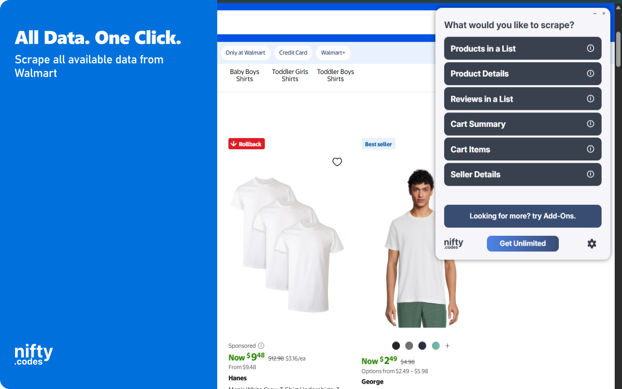 W-Retail Scraper：导出产品、评论、卖家等 - 截图 4