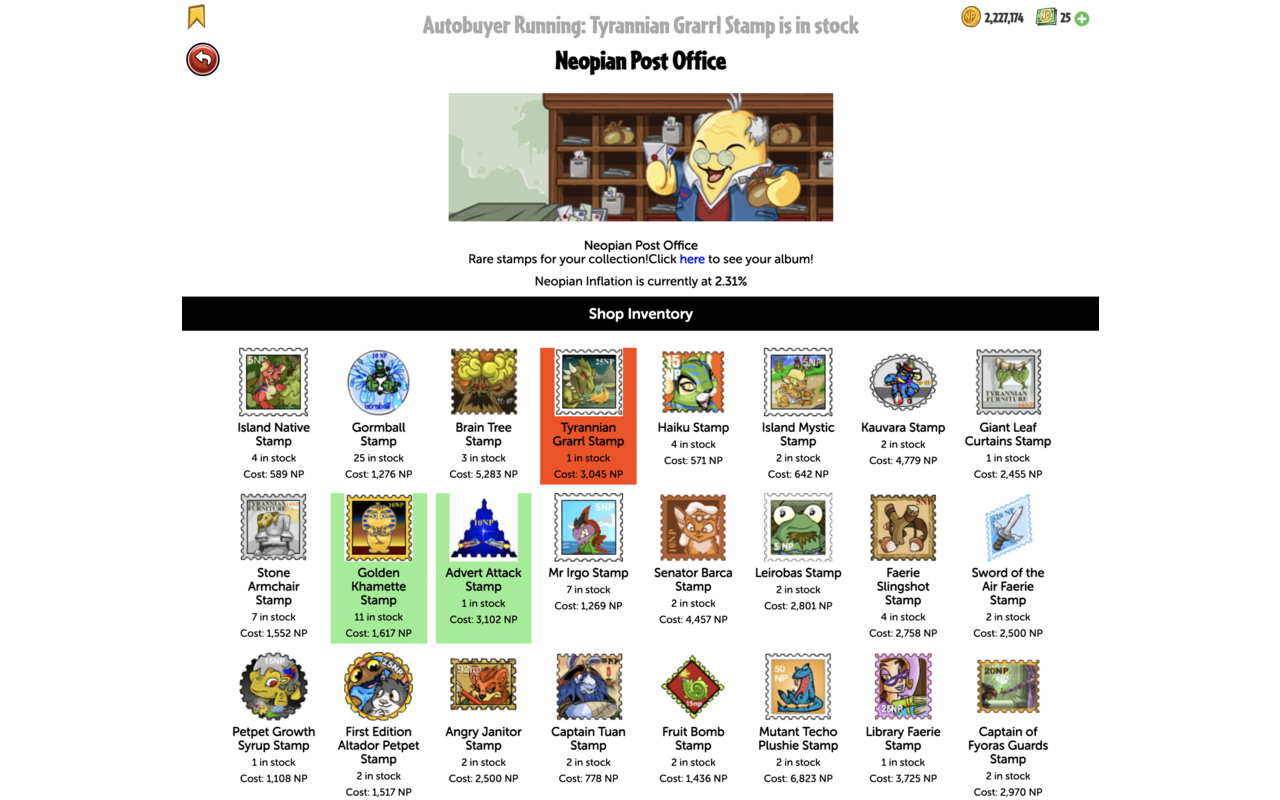 Neopets Shop & Attic Highlighter & Autobuyer - 截图 4