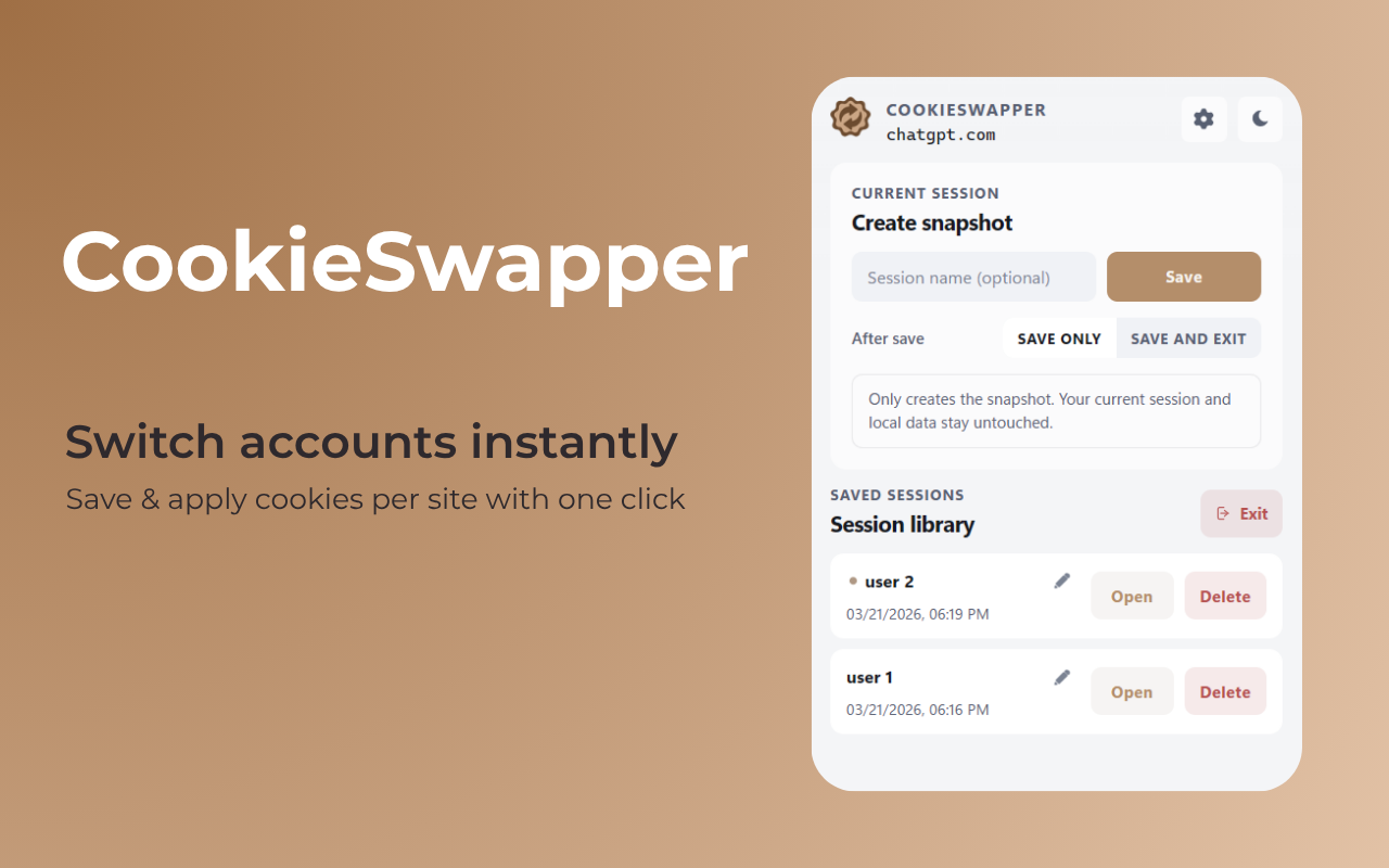 CookieSwapper - 多账号切换器 - 截图 2