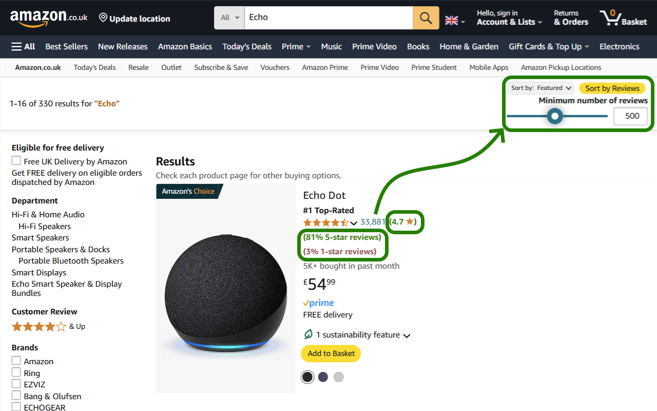 Amazon Sort by Review Count & Ratings - Shop Smarter! - 截图 2