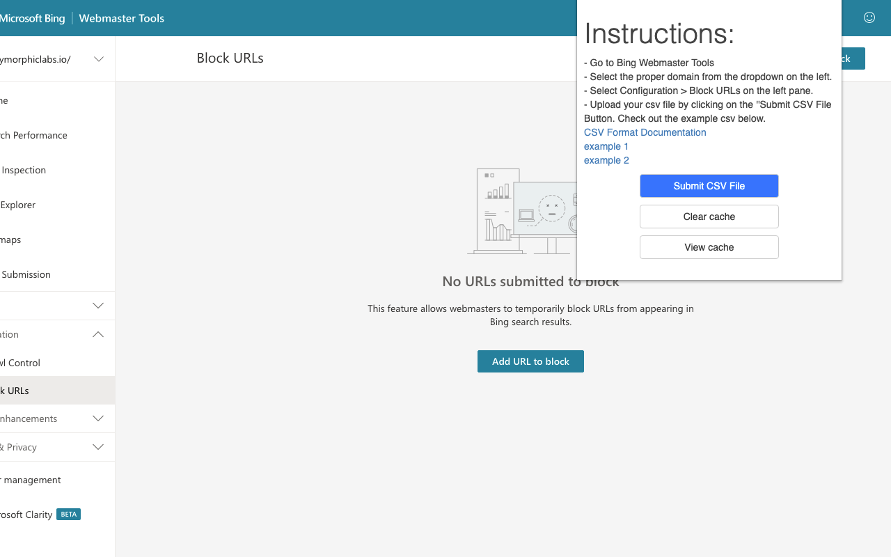 Bulk Url Removal - 截图 1