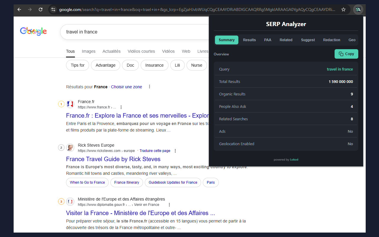 SERP Analyzer - 截图 3