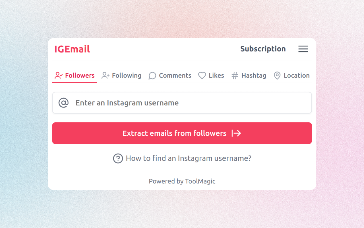 IEmail - Instagram™ 电子邮件提取器 - 截图 2