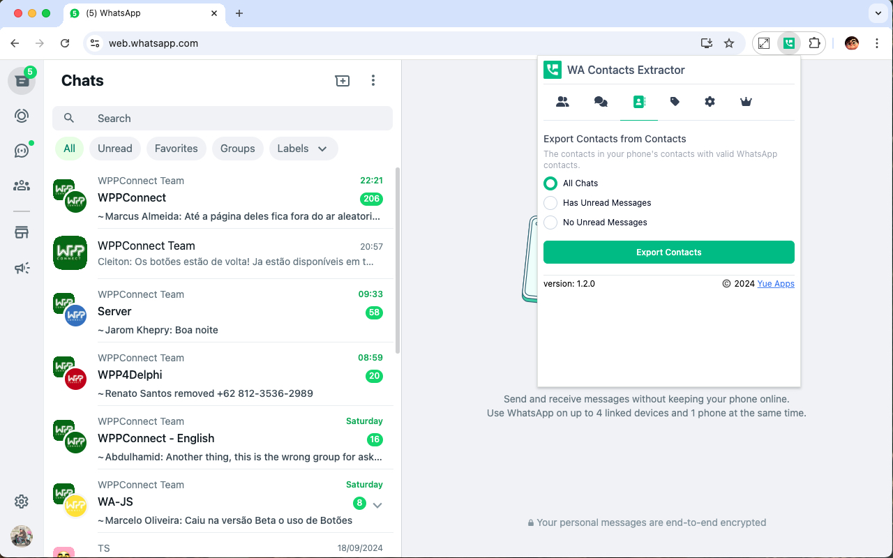 Contacts Exporter for WhatsApp - 截图 2