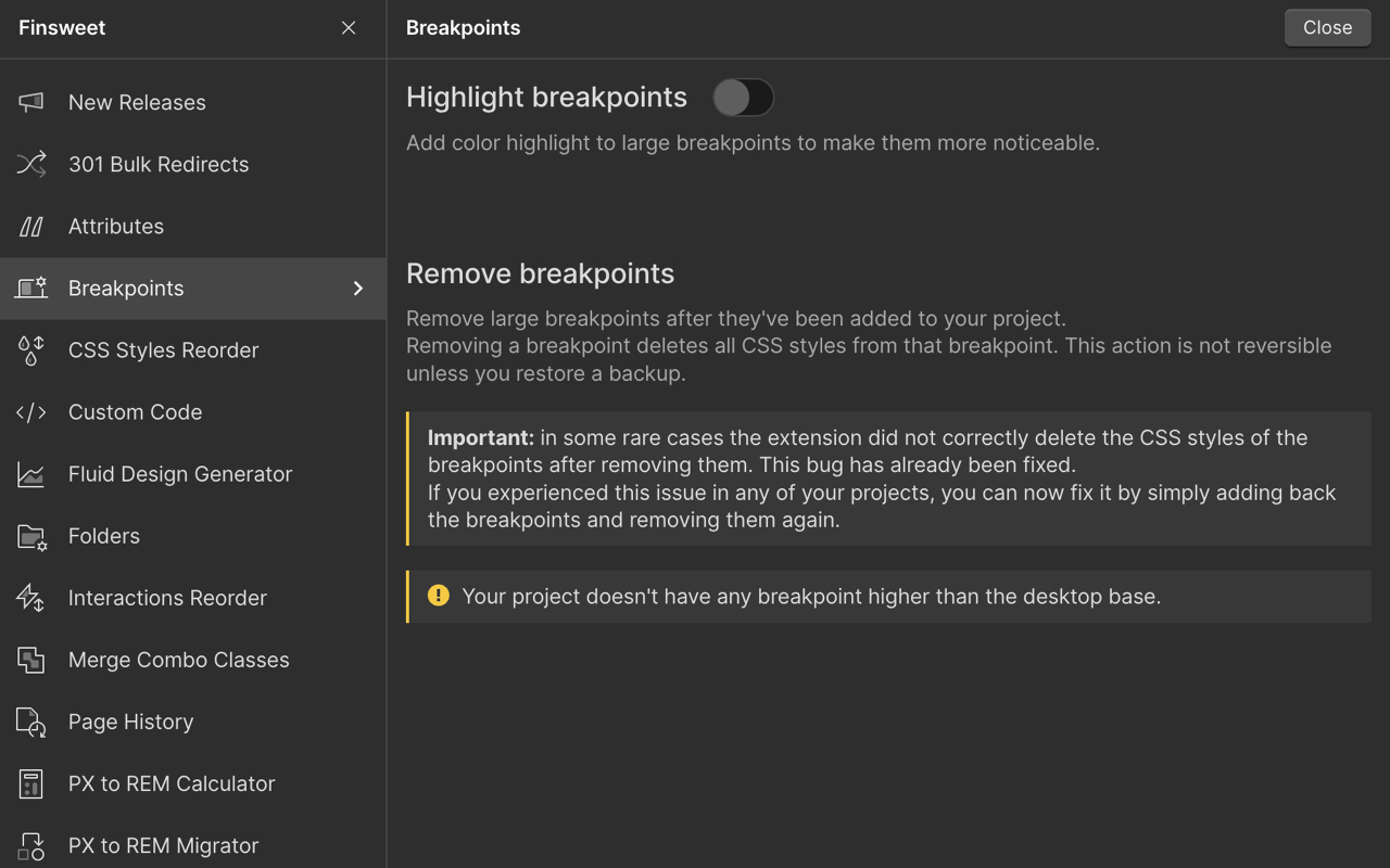 Finsweet Extension for Webflow - 截图 1