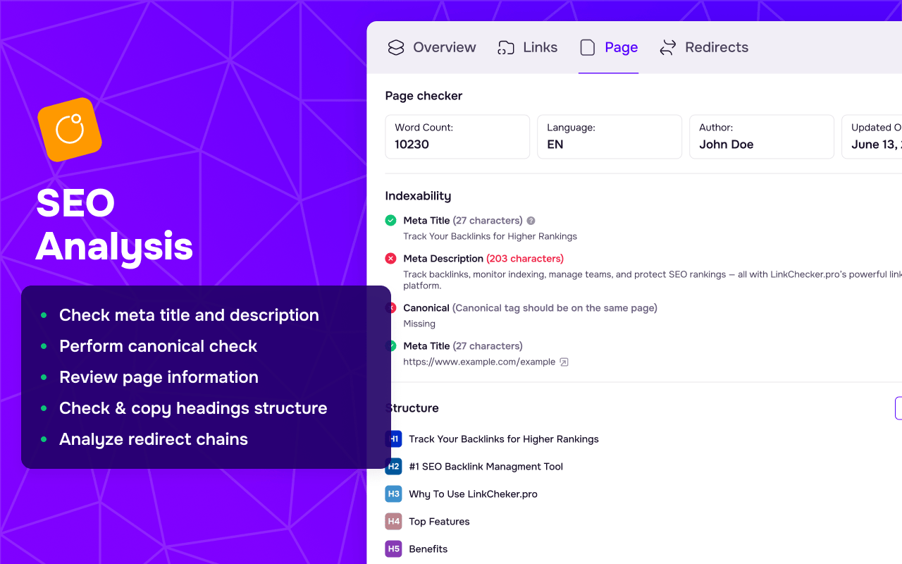 LinkChecker.pro SEO Extension - 截图 1
