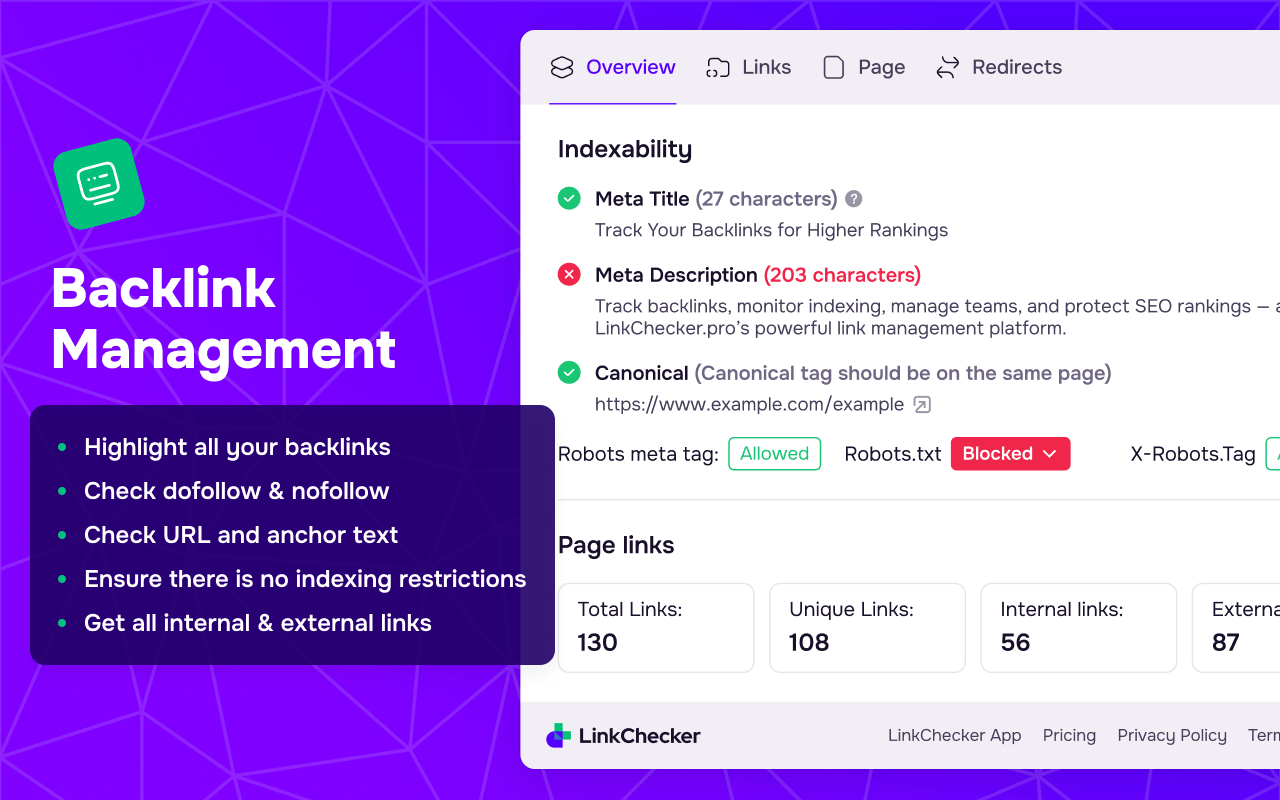 LinkChecker.pro SEO Extension - 截图 3
