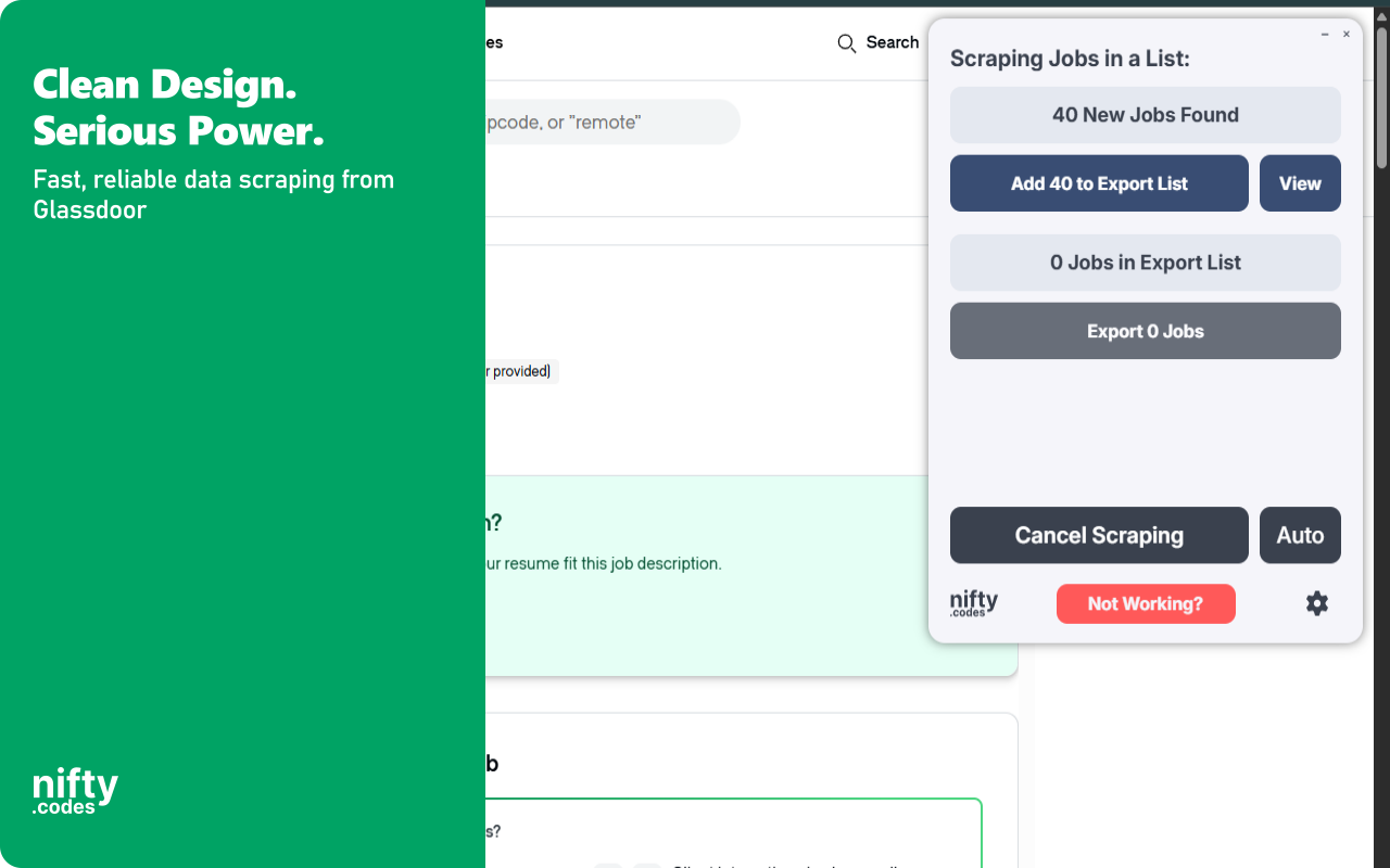 G-Jobs Scraper:导出职位、评价、薪资等数据 - 截图 1