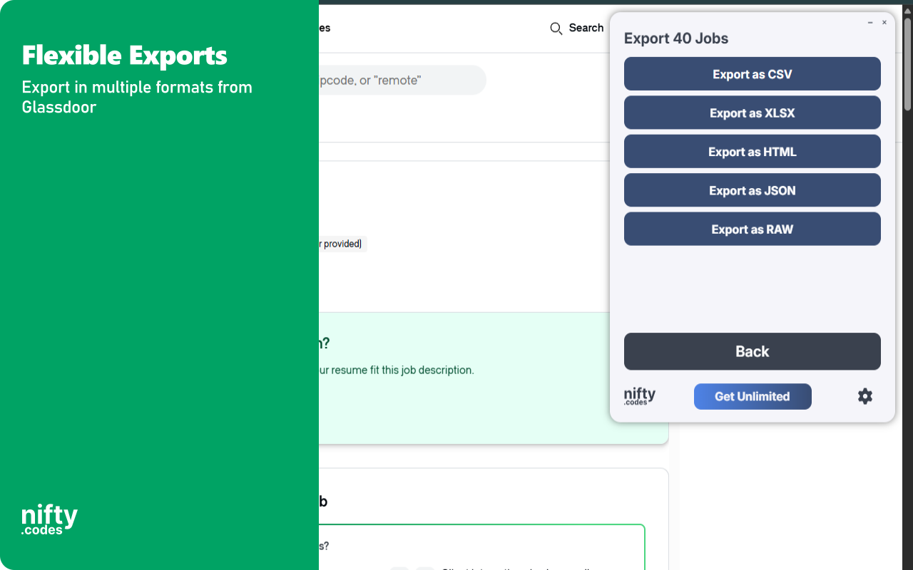 G-Jobs Scraper:导出职位、评价、薪资等数据 - 截图 3
