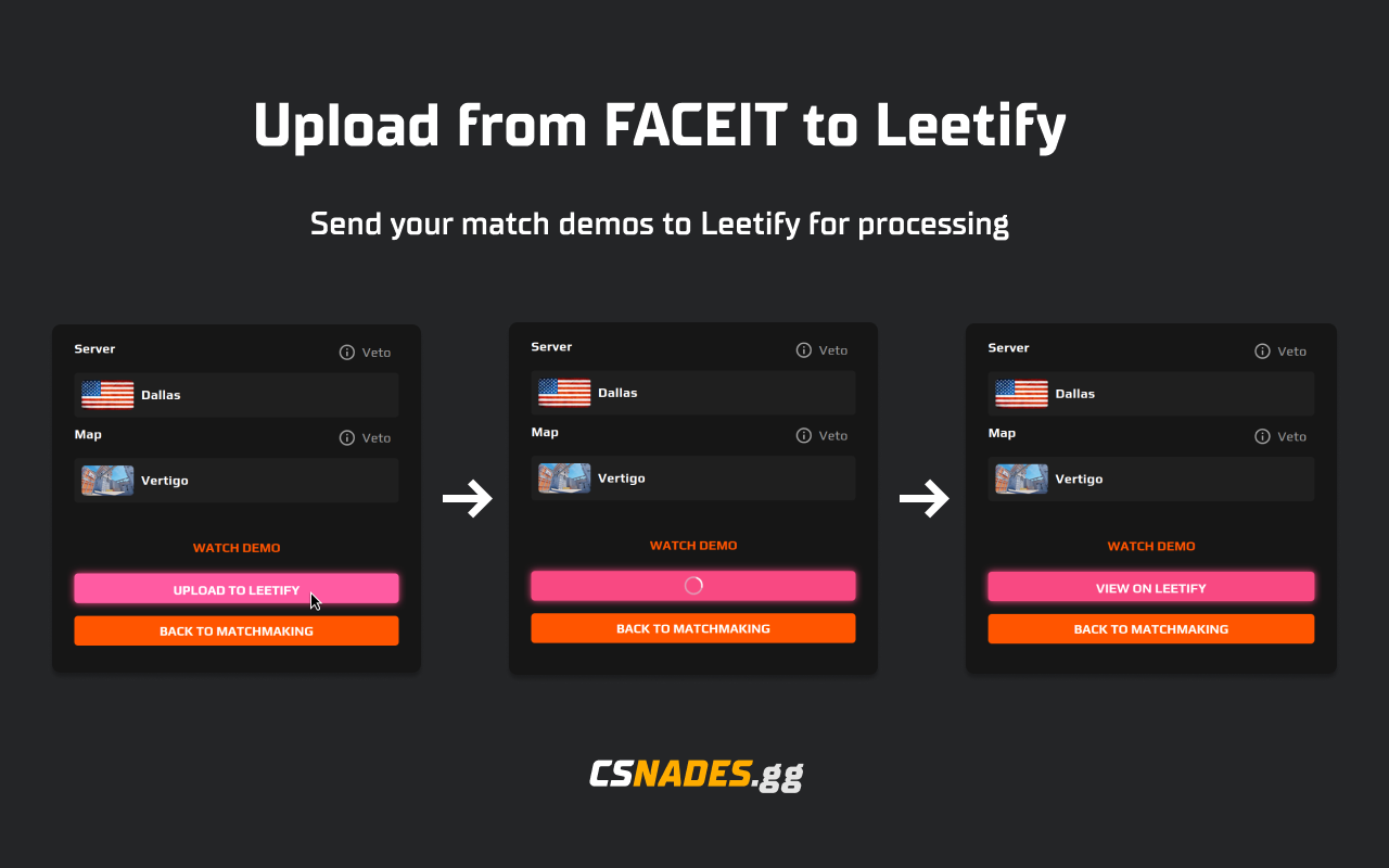 FACEIT to Leetify Demo Uploader by CSNADES.gg - 截图 3