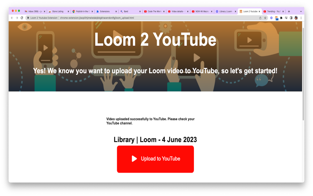 Loom 2 Youtube Extension - 截图 2