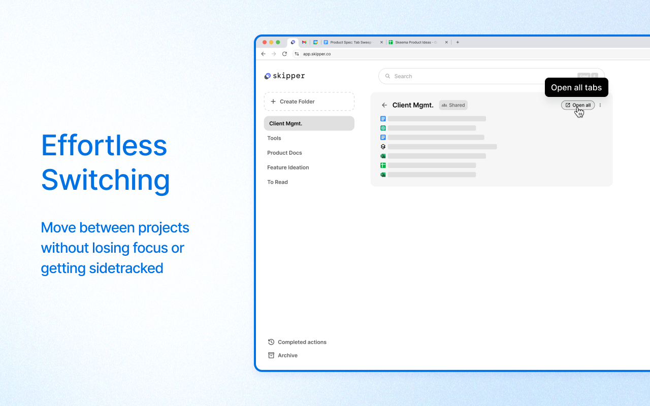 Skipper - Tab management that works with ADHD brains - 截图 4