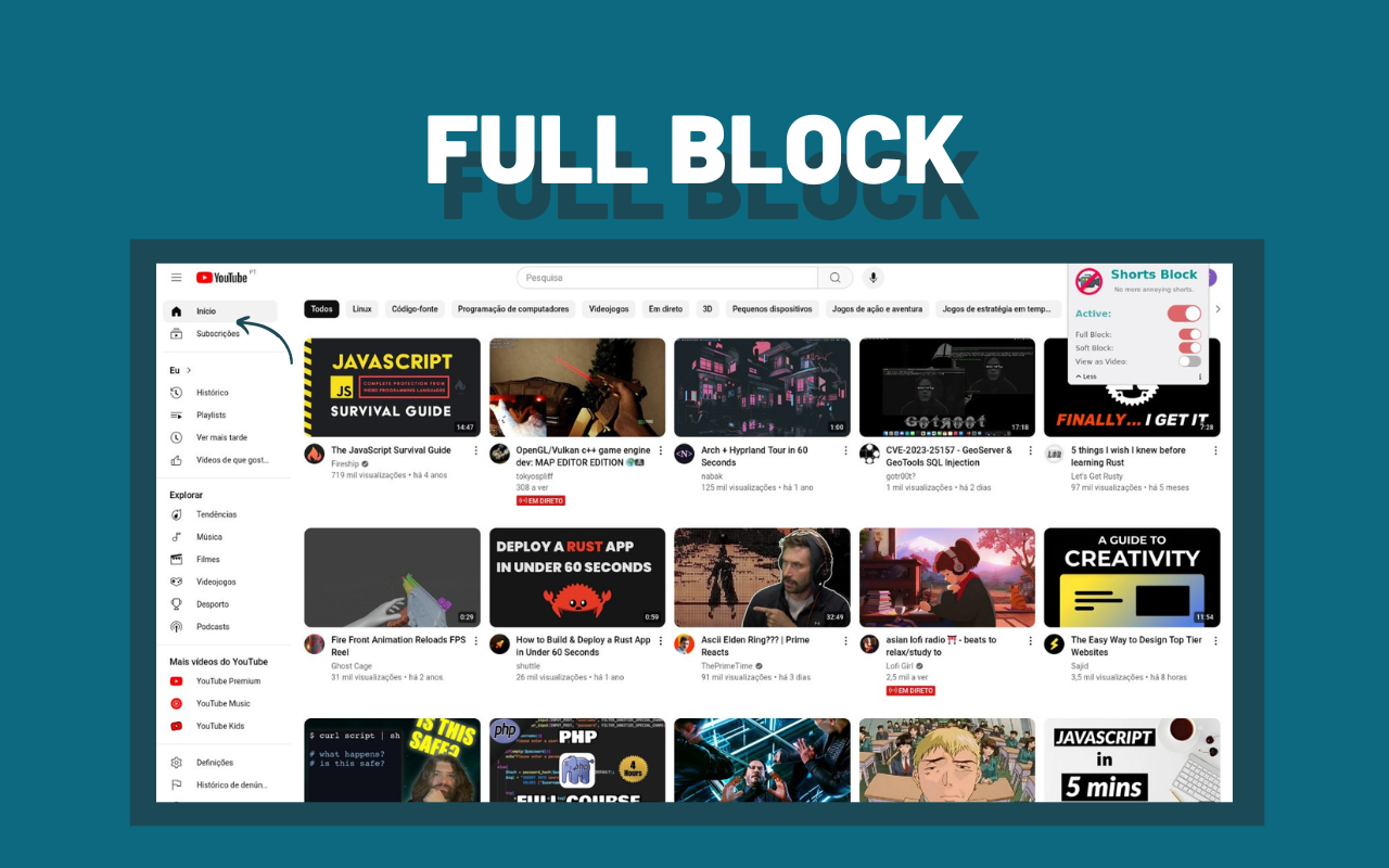 Youtube Shorts Block - 截图 2