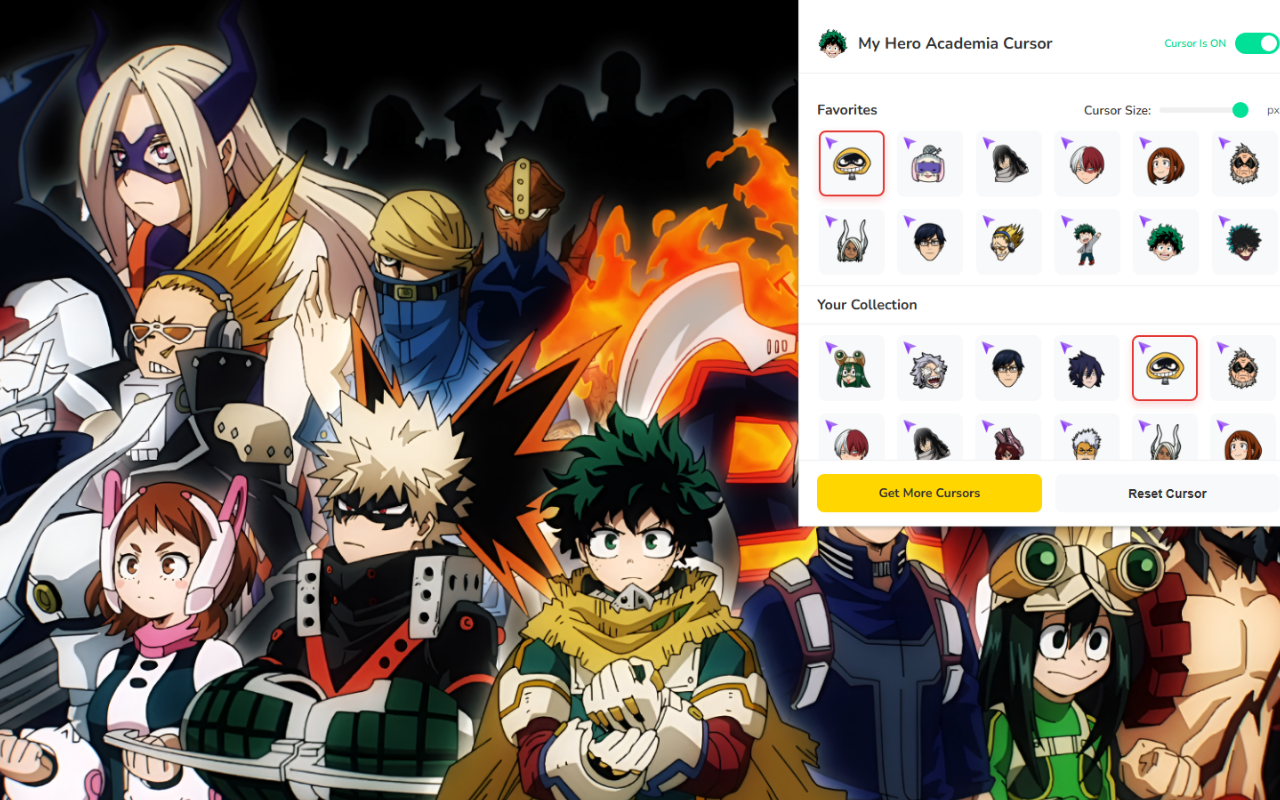 My Hero Academia Cursor ★ Custom Cursor for Chrome™ - 截图 3