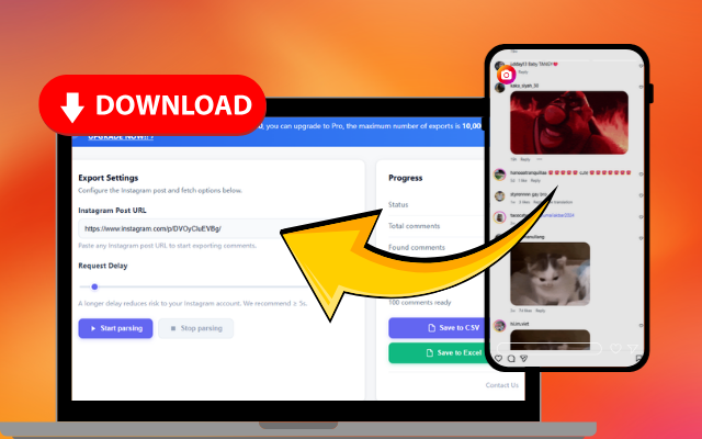 IG Comment Export Tool - 截图 1